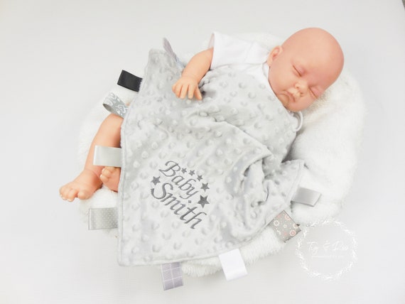 Personalised Ribbon Taggy Comforter Baby Comfort Blanket Newborn Comforter Baby Shower Newborn Gift Taggy Comforter Snuggle Blanket Etsy