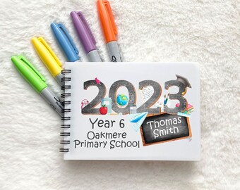 Personalised A6 Leavers book, year 6 leavers gift