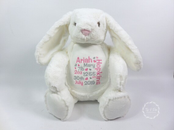 Boys Bunny Rabbit,New baby/Christening/Birthday Gift Personalised Teddy Bear