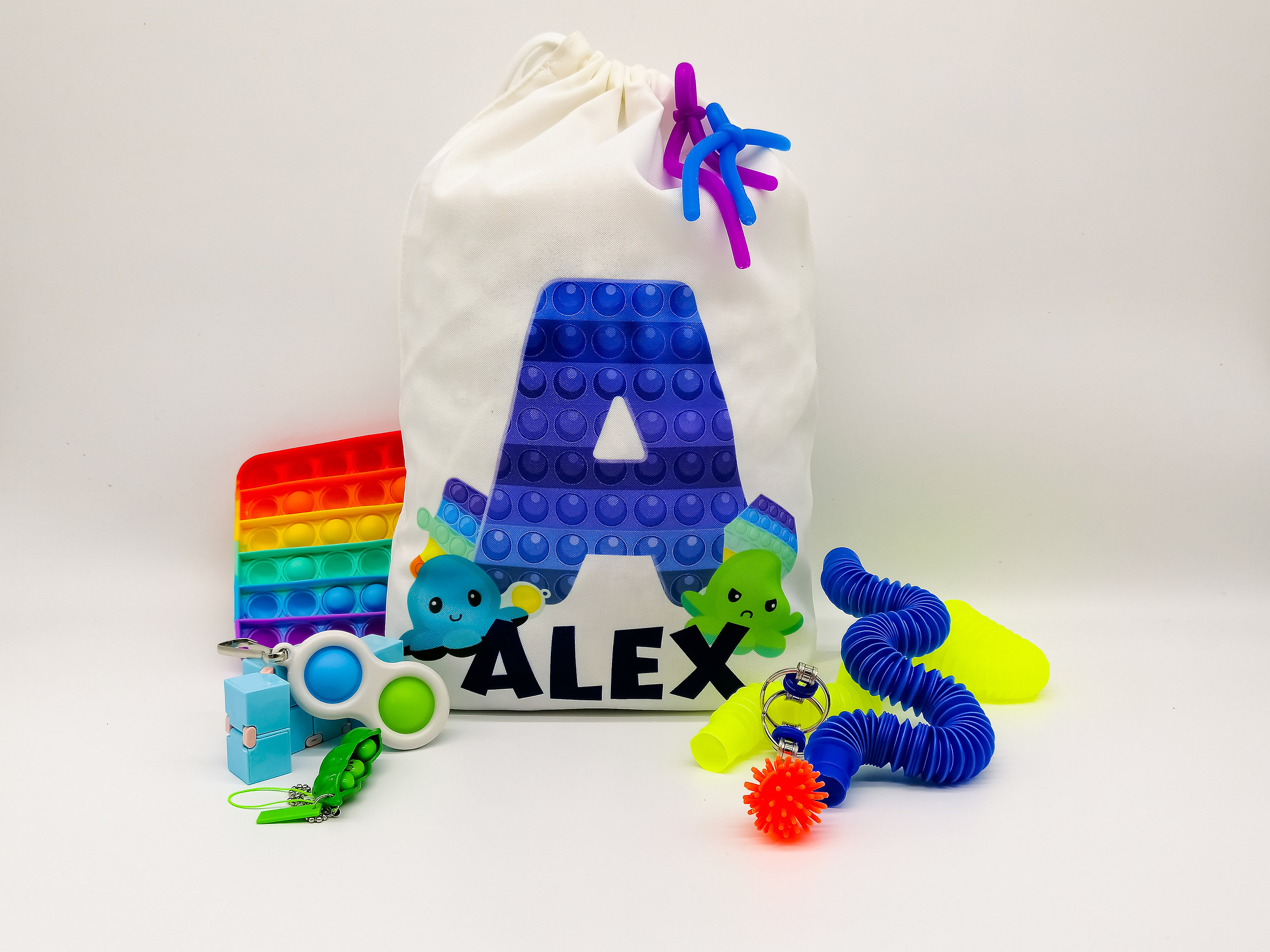 Personalised Fidget Stuff Bag ADHD Autism Bits Bag Fidget Toys - Etsy  Finland