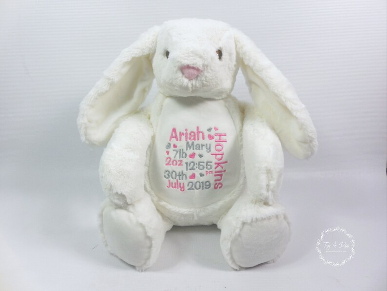 Personalised Teddy Bear Rabbit Teddy Newborn Christening Baby | Etsy