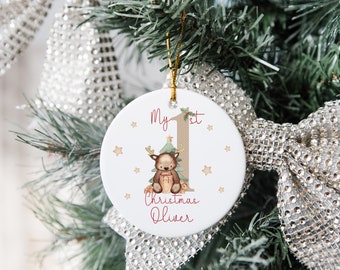 Personalised First Christmas Tree Decoration, Personalised First Christmas Ornament, Personalised First Christmas Bauble