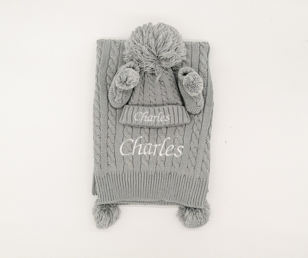 Personalised Luxury Baby Blanket, Knitted Newborn Blanket, New Baby