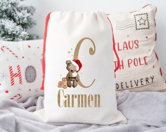 Personalised Christmas sack, Christmas Eve Sack, Custom Stocking, Xmas Day Bag
