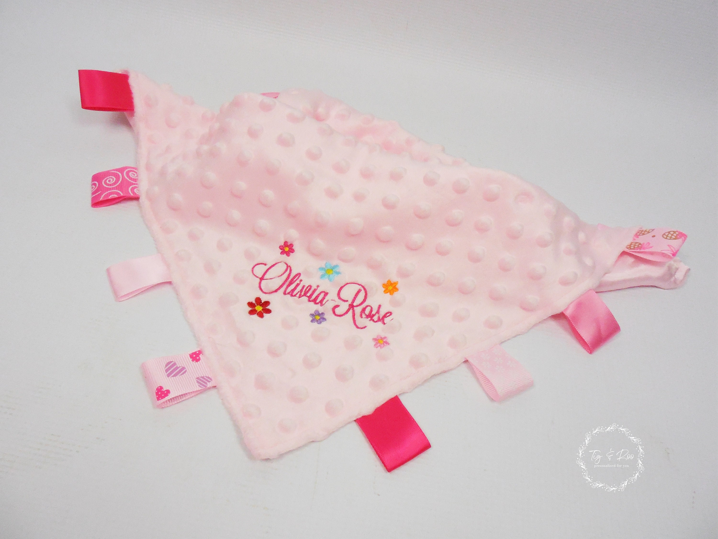 Personalised taggy blanket hotsell