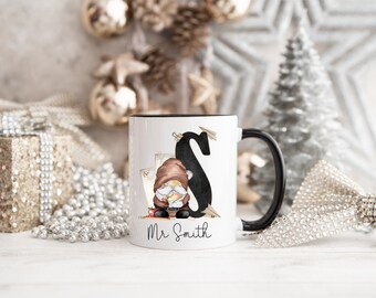 Personalised Christmas Teacher Gift, Teacher Mug, Teacher Gonk Mug, Personalised Gonk Teacher Mug