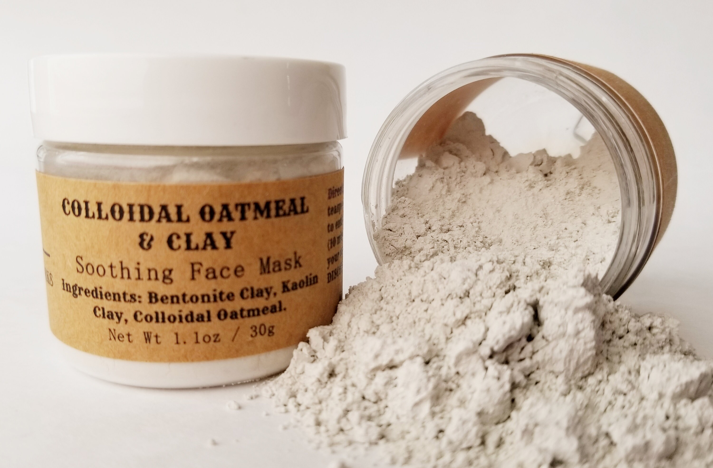 Colloidal Oatmeal and Clay Soothing Face Mask Etsy