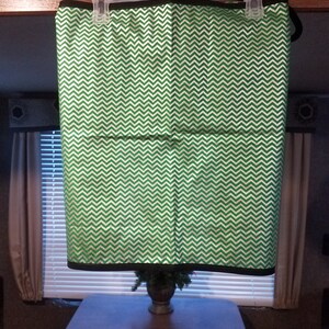Green and Silver Zigzag Waist Apron