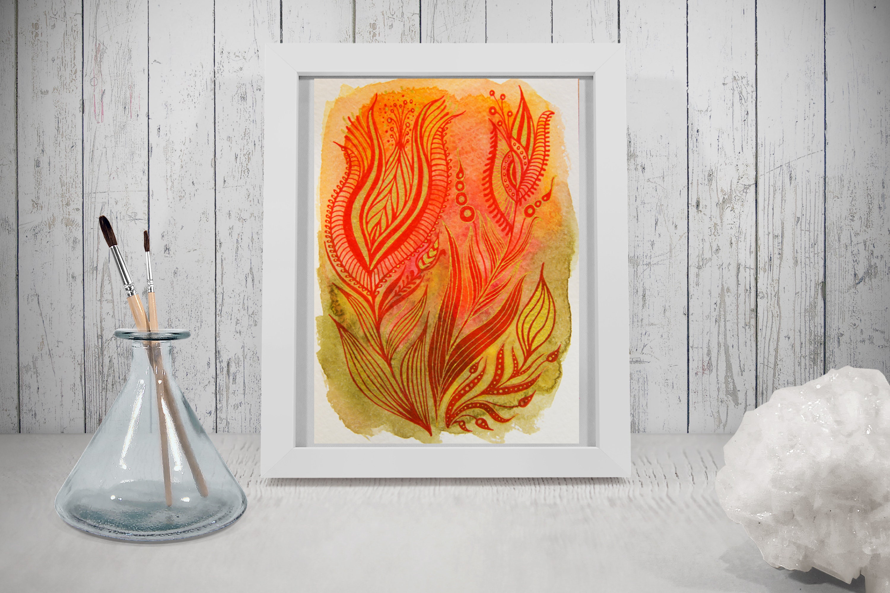 Abstract Floral Painting Original Art Modern Contemporary | Etsy