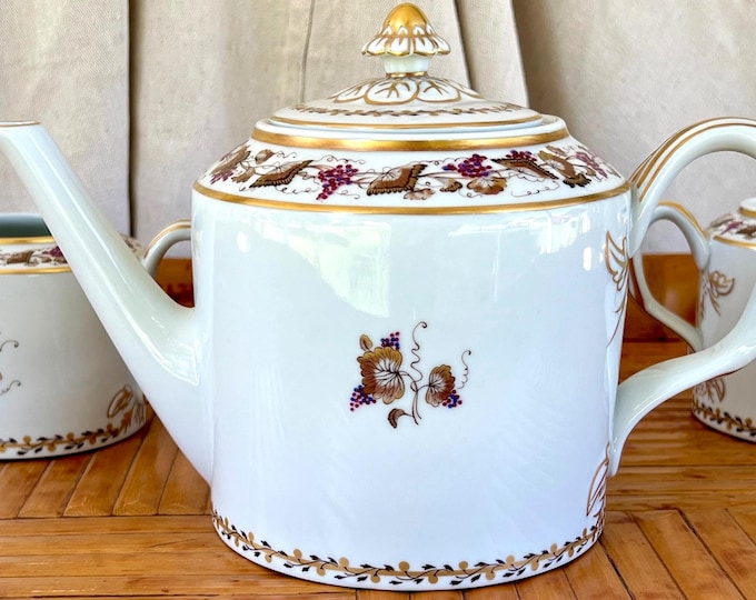 MOTTAHEDEH "Brandywine" Teapot, Creamer and Sugarbowl Set