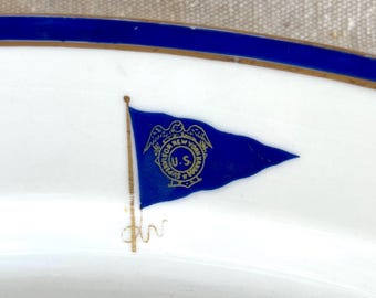 Nautical Themed Syracuse China Ironstone Platter - 1937
