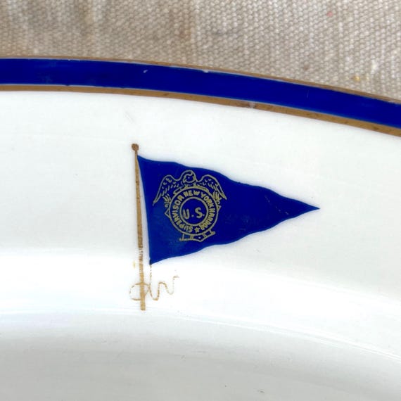 Nautical Themed Syracuse China Ironstone Platter - 1937