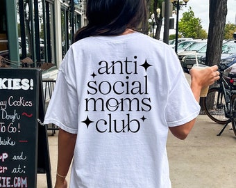 Anti Social Moms Club PNG: Retro Font Sublimation (Digital Download)