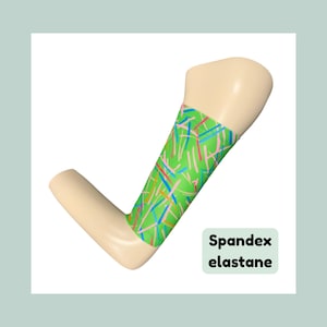 Spandex Diabetes CGM Cover: Freestyle Libre, Dexcom,Omnipod-Dash. Green Bicep Sleeve