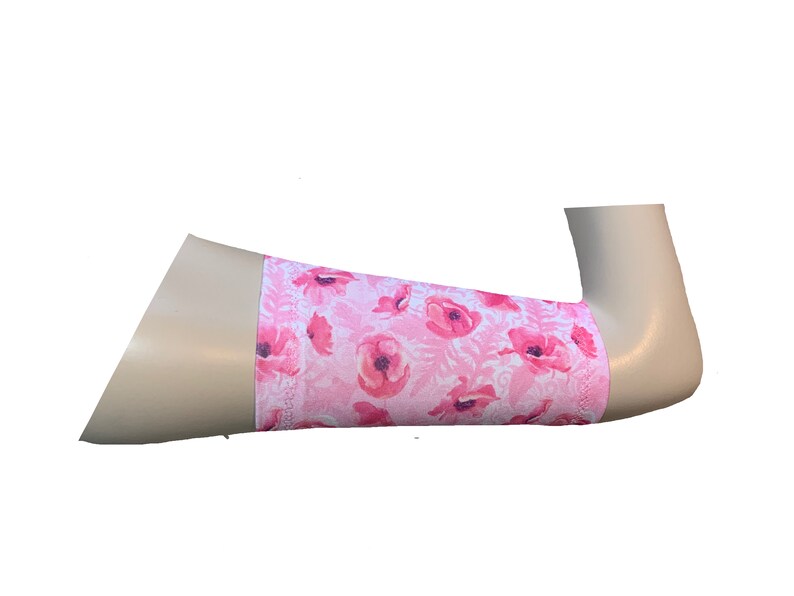 chemotherapy,cancer treatment accessory.s pink floral pink Picc line cover freestyle libre sleeve lycra armband diabetes