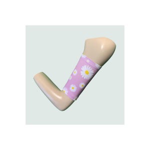 PICC Line Cover:Pink Daisy Spandex. Diabetes CGM, Freestyle Libre, Dexcom & Tattoo Bicep Sleeve