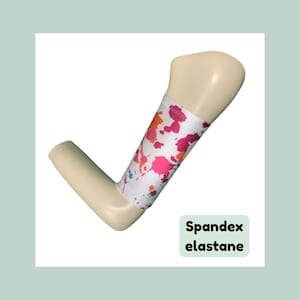 Spandex Diabetes CGM Cover: Freestyle Libre, Dexcom,Omnipod-Dash. White Bicep Sleeve