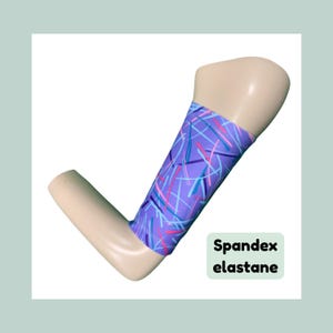 Spandex Diabetes CGM Cover: Freestyle Libre, Dexcom,Omnipod-Dash. Lilac Bicep Sleeve