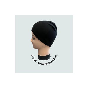 COTTON JERSEY : Chemo sleep Hat, Alopecia Cap, Under Headscarf , Hijab, Skull Cap