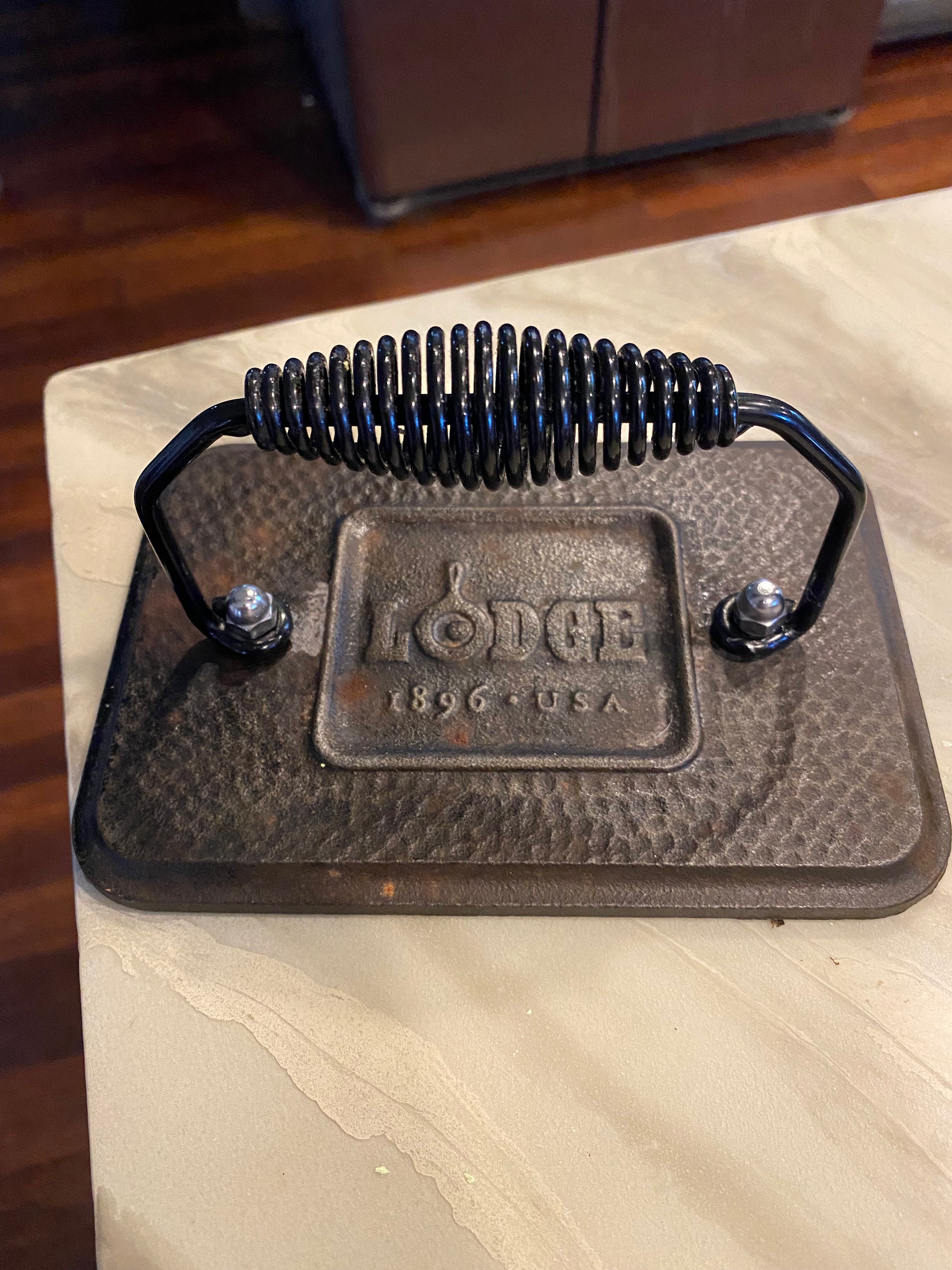 Lodge Cast Iron Grill Press-great for Any Collection or in Any Kitchen 