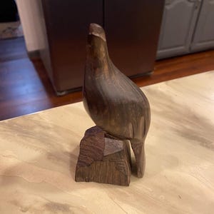 Ironwood bird sculpture, midcentury