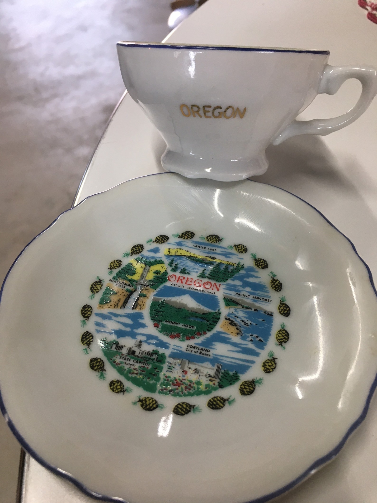 Vintage Mid Century State Of Oregon Souvenir Teacup And Etsy