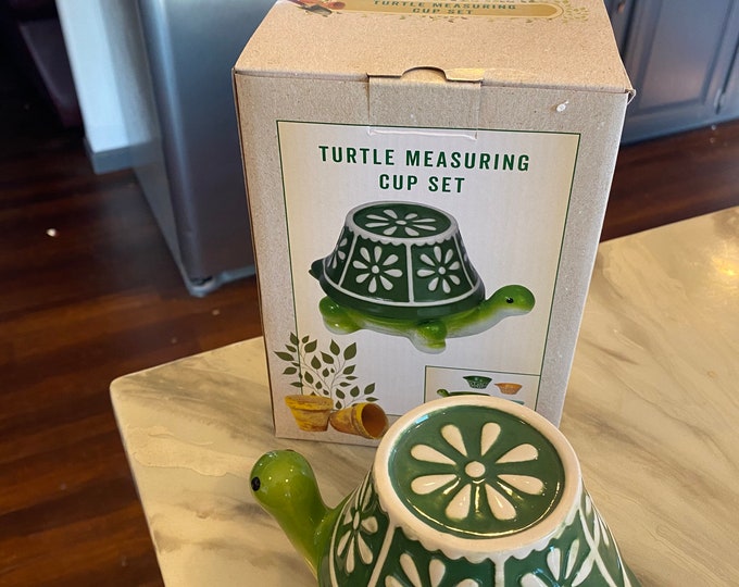 Cracker Barrel Turtle Measuring Cup Set With Boxnever Usedgreat
