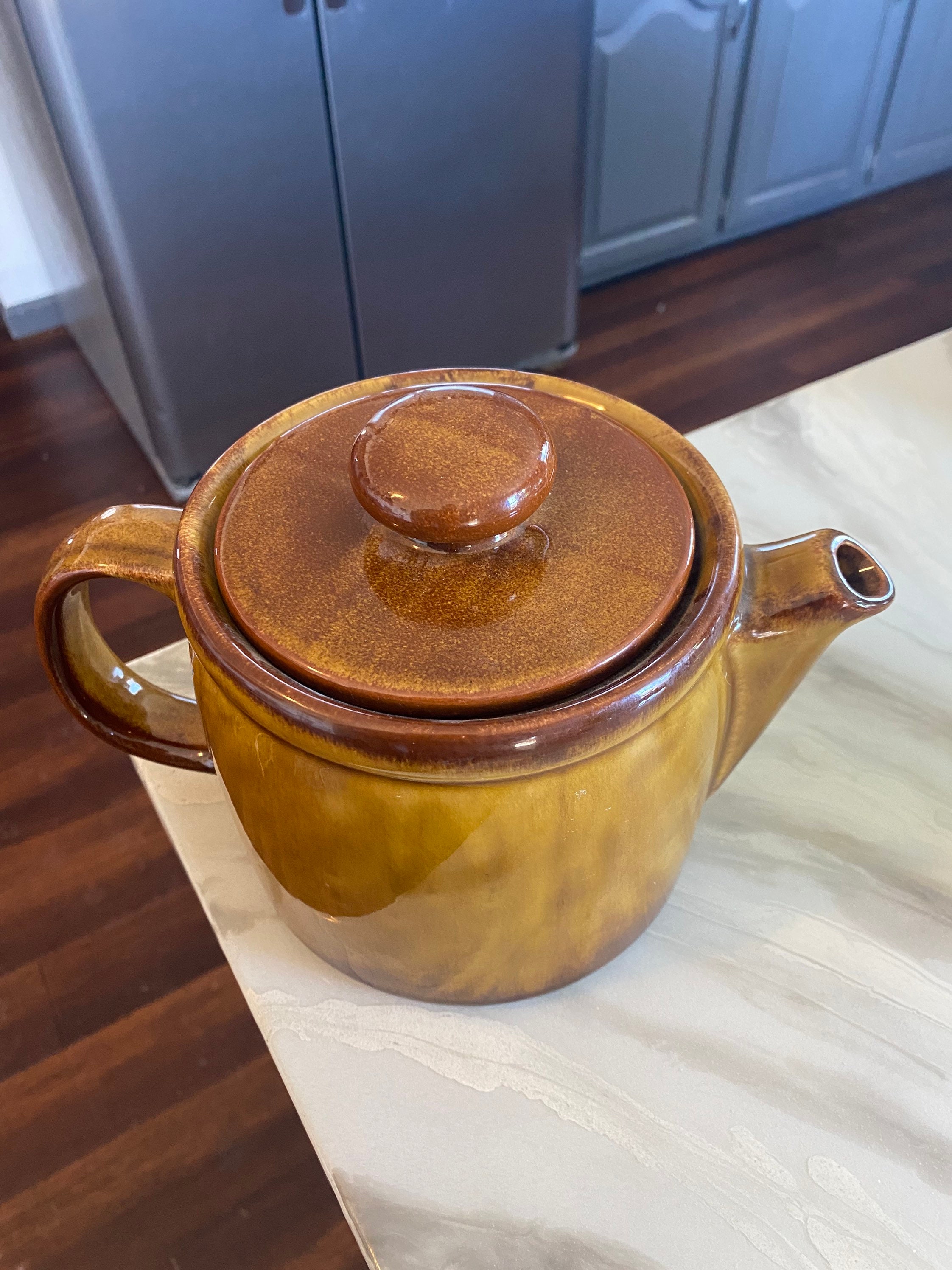 Vintage Mccoy Brown Stoneware Teapot1418beautiful for Any Etsy