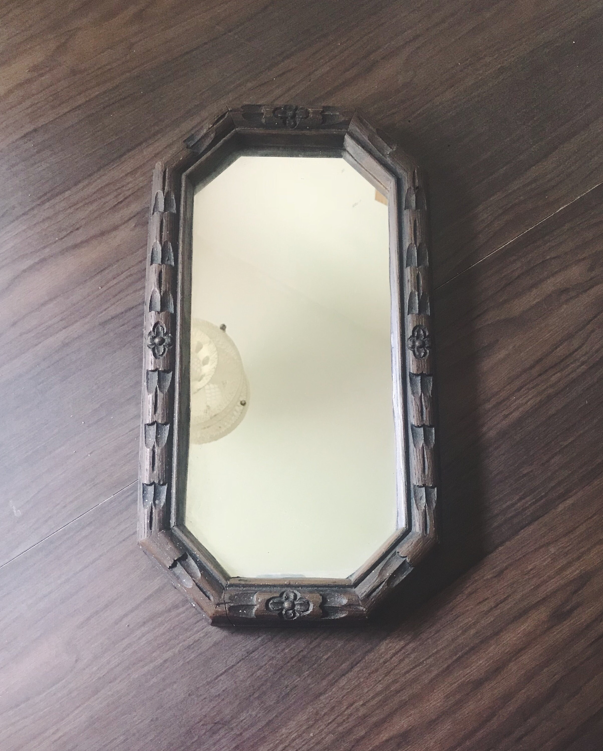 Hand Carved Wooden Mirror Etsy
