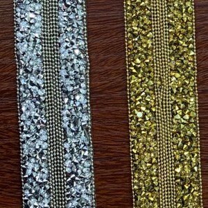 Hot fix rhinestone trim 1 yrd