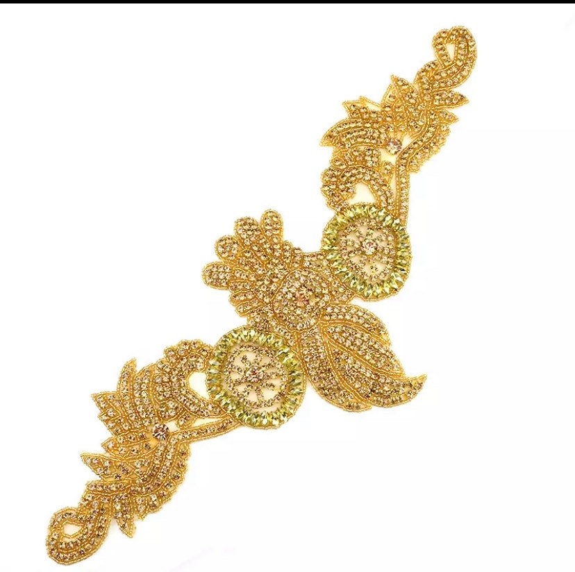 Gold Rhinestone Fringe Belt - Etsy display picture 2