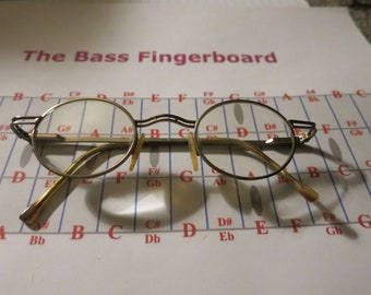 Vintage Fergani Goldtone oval eyeglass frames