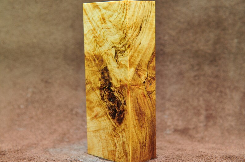 Stabilized Spalted Maple Burl Wood knife scales block Etsy