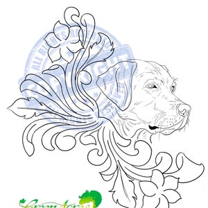 Leather Tooling Pattern Labrador