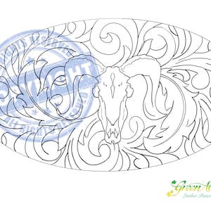 Skull Leather Tooling Pattern