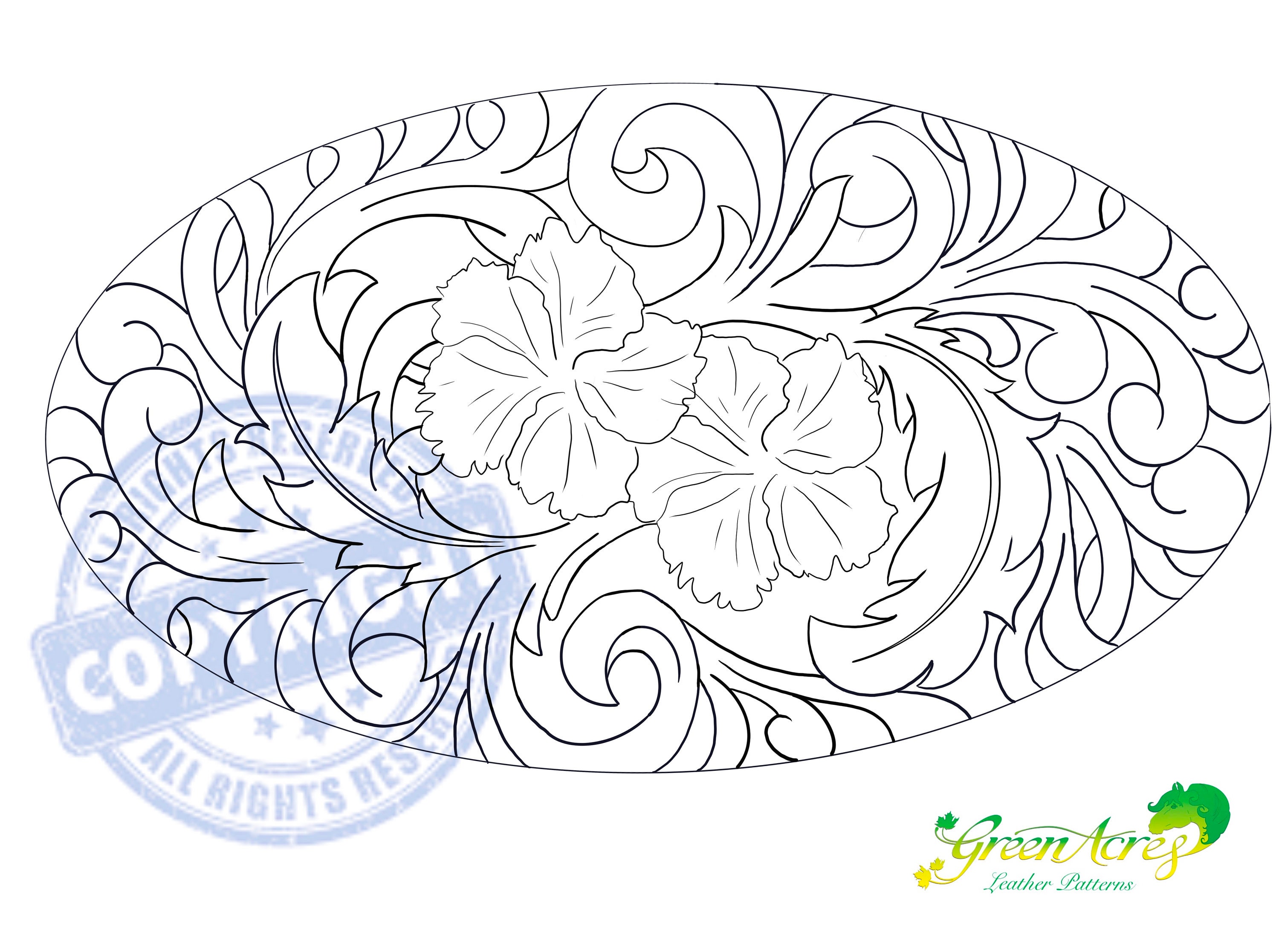 Drawing Floral Patterns for Leather Tooling