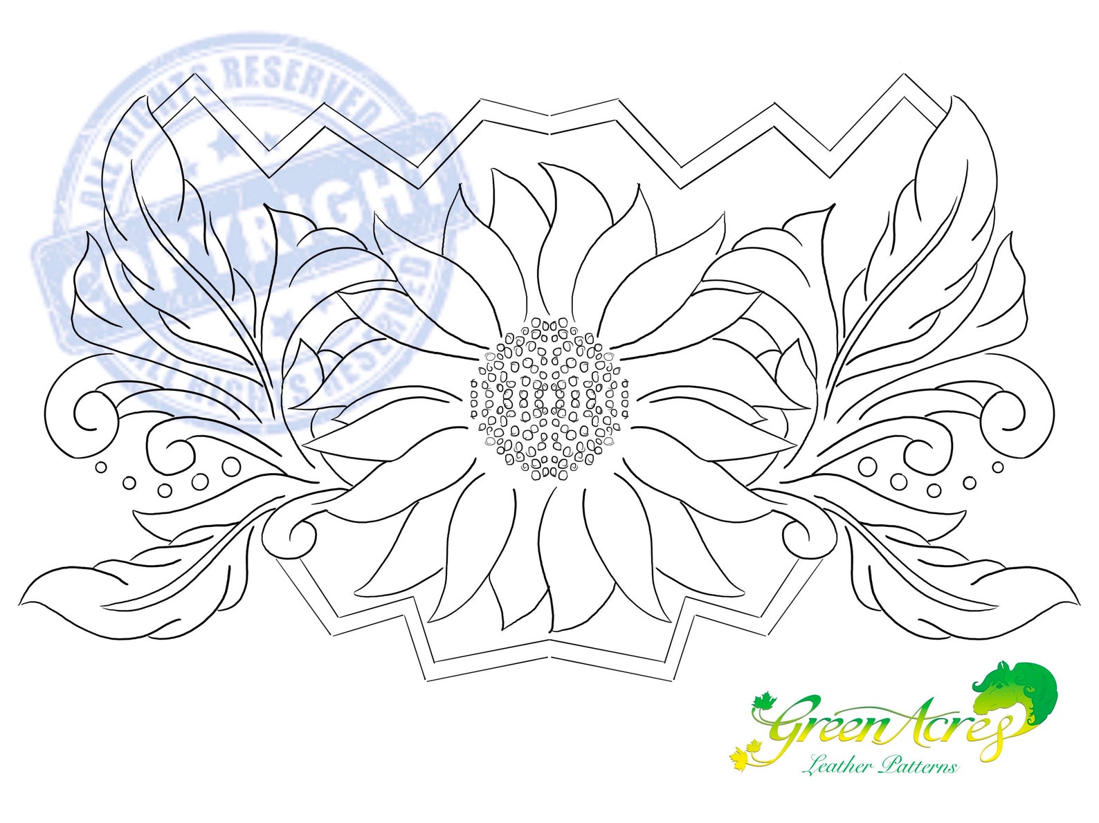 Azalea Tooling Pattern Sunflower Tooling Pattern - Etsy