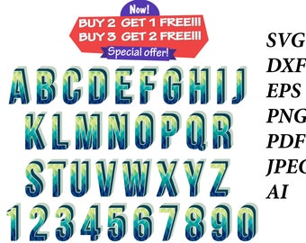 Download Free 3d Alphabet Etsy SVG Cut Files