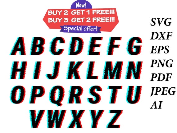 Download Font Svg Alphabet Svg Vector Font For Cricut Cutfile Font Etsy