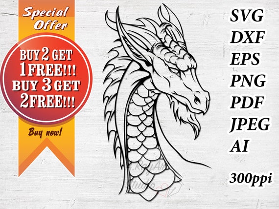 Download Dragon Svg Dragon Png Dragon Cut File Dragon Head Svg Dragon Etsy