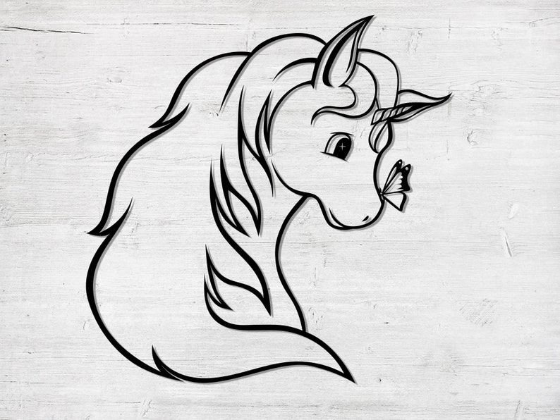 Free Free 125 Baby Unicorn Silhouette Svg SVG PNG EPS DXF File