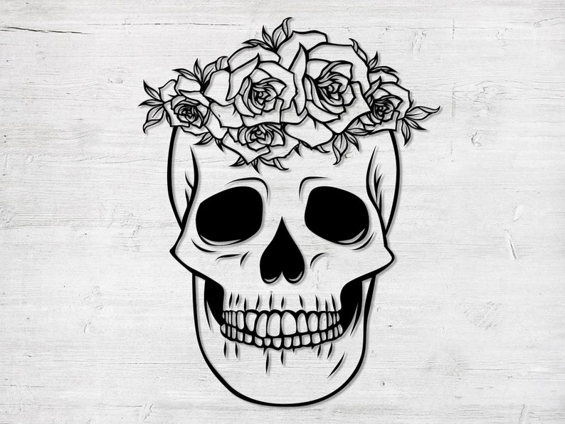 Download Halloween SVG Sugar Skull SVG skeleton Vector Skull Cut ...