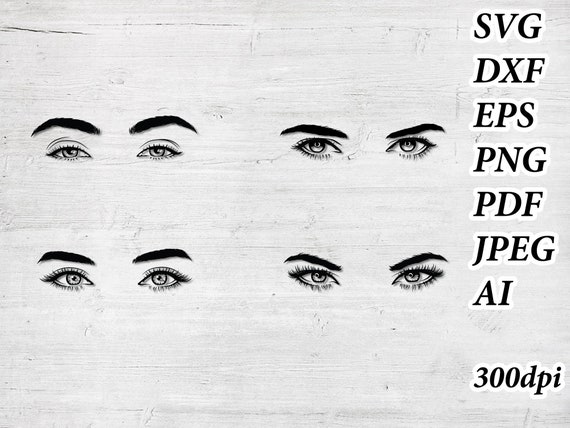 Download Free Eyelashes Svg Lashes Eyes Vector Eyebrow Bundle Eyelashes Etsy SVG Cut Files