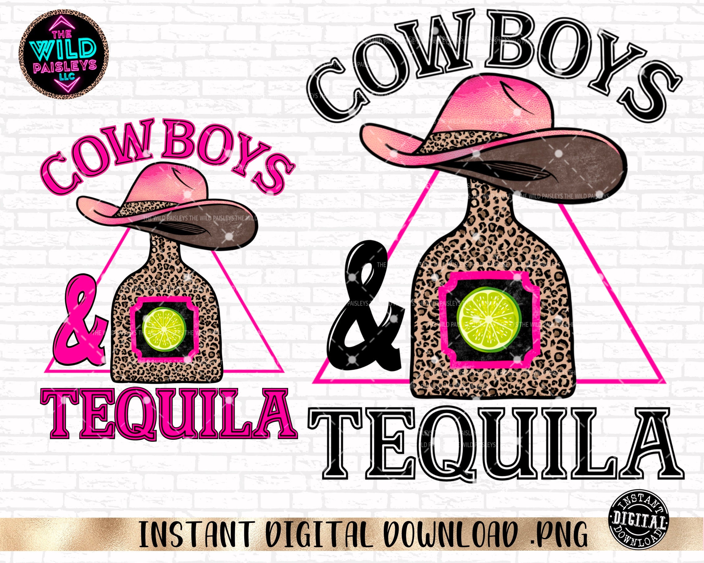 Png Cowboys & Tequila bundle DIGITAL FILE ONLY Instant Etsy