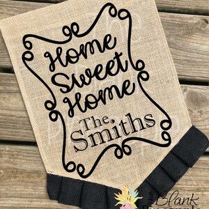Garden Flag SVG Cut File, Home Sweet Home Monogram Cut File Png, Svg, Eps, & Dxf, Cut file for Garden Flag, Garden Flag cut file
