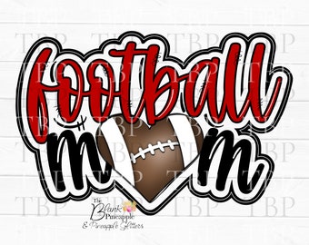Football Design PNG, Red Football Mom Design, Football Mom PNG, Football Sublimation Design, Football Mom Sublimation