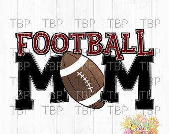 Football Design PNG,  Football Mom Dark Red PNG Football sublimation design, Football PNG