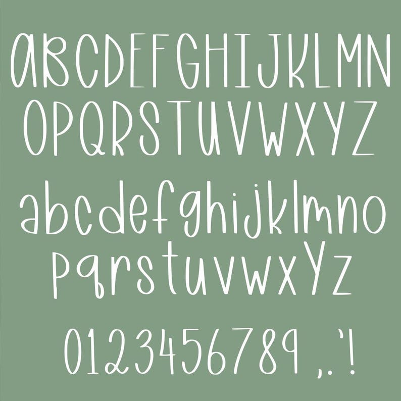 Simplistic Numbers Font Simplistic Font in OTF and TTF Format. Handwritten Font - Etsy