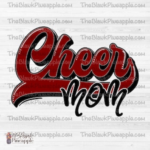 Cheer Design PNG, Cheer Mom Swash in Maroon Cheerleading Sublimation Design, Cheer Mom PNG 300dpi