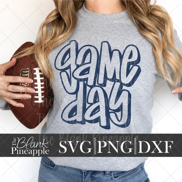 Game Day SVG Cut File, SVG, Dxf, and png Digital Download, Sports shirt design, Hand lettered SVG